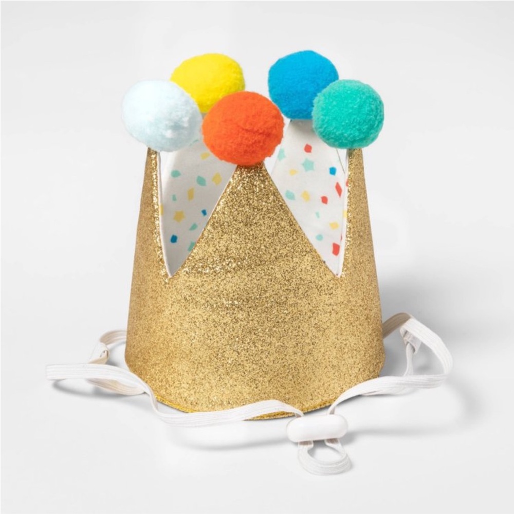 Birthday Crown, Gold / 6” (E34)
